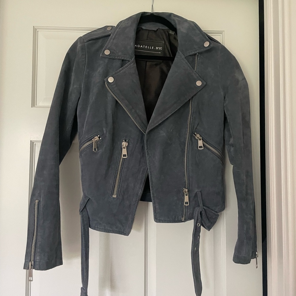 Women's Gray Suede Jacket
